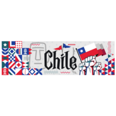 Chile National Day Banner With Abstract Shapes Sticker