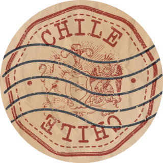 Chile Stamp Travel Passport Sticker
