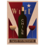 Chile Wine Poster Taste Of Freedom Sticker