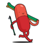 Chill Pill Skiing Character Sticker