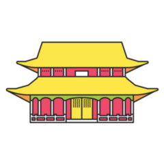 China Building Outline Illustration Sticker