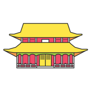 China Building Outline Illustration Sticker