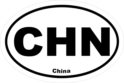 China Chn Oval Sticker