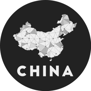 China - Communication Network Map Of Country Sticker