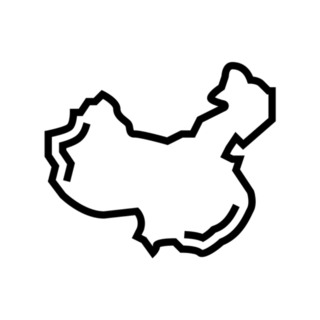 China Country Line Icon Sticker