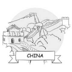 China Hand-drawn Urban Sticker