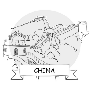 China Hand-drawn Urban Sticker