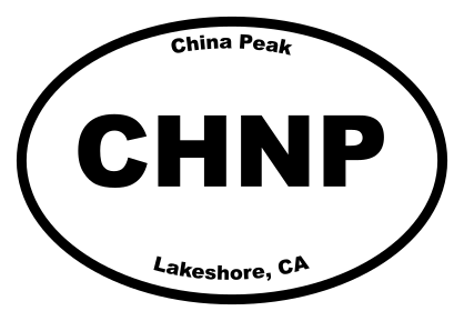 China Peak Oval Sticker