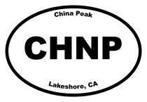 China Peak Oval Sticker