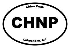 China Peak Oval Sticker