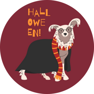 Chinese Crested Costume Sticker