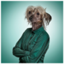 Chinese Crested Human Sticker