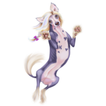 Chinese Crested Jumping Sticker