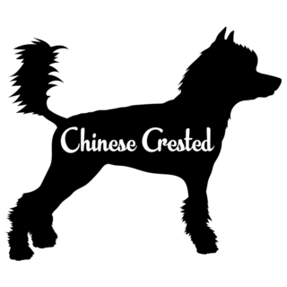 Chinese Crested Silhouette Sticker