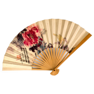 Chinese Fan Beautiful Illustration Sticker