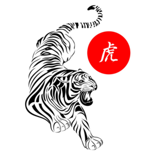 Chinese New Year 2022 Year Of The Tiger Illustration Sticker