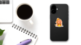 Chinese New Year Monkey Sticker on a Phone (New) example
