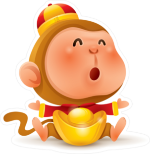 Chinese New Year Monkey Sticker