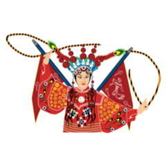 Chinese Opera Musical Theatre Traditional Sticker
