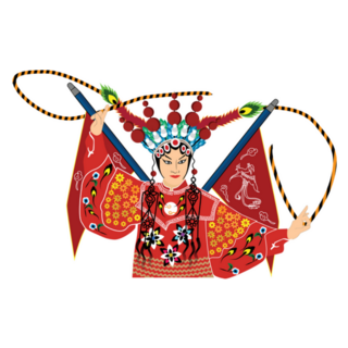 Chinese Opera Musical Theatre Traditional Sticker