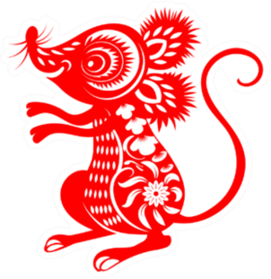 Chinese Zodiac Sign Year Of Rat Sticker