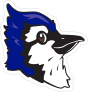 Chipper Blue Jay Head Mascot Sticker