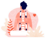 Chiropractor Spine Disease Diagnosis Abstract Illustration Sticker