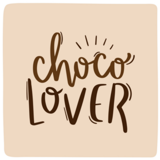 Choco Lover Chocolate Hand Lettering Sticker
