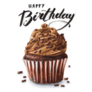 Chocolate Birthday Cupcake Sticker
