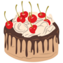 Chocolate Cherry Cake Sticker