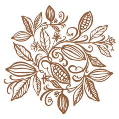 Chocolate Cocoa Beans Illustration Sticker