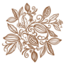 Chocolate Cocoa Beans Illustration Sticker
