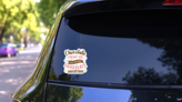 Chocolate Doesnt Ask Silly Questions, Chocolate Understand Sticker on a Rear Car Window (New) example
