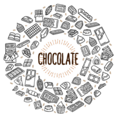 Chocolate Doodle Illustration Sticker