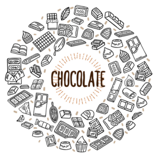Chocolate Doodle Illustration Sticker
