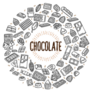 Chocolate Doodle Illustration Sticker