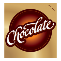 Chocolate Hand Lettering Calligraphy Sticker