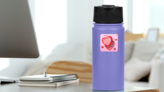 Chocolate Heart Box Sticker on a Water Bottle (New) example