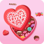 Chocolate Heart Box Sticker