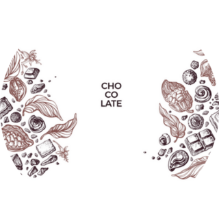 Chocolate Illustration Border Sticker