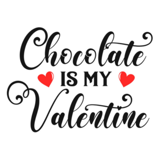 Chocolate Is My Valentine Funny Sticker