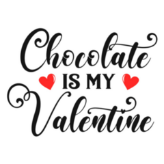 Chocolate Is My Valentine Funny Sticker