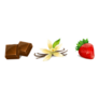 Chocolate, Vanilla, Strawberry Illustration Sticker