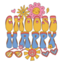 Choose Happy Groovy 70s Hippie Lettering Sticker