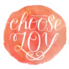 Choose Joy Watercolor Circle Sticker