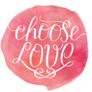 Choose Love Watercolor Circle Sticker