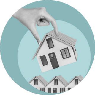 Choosing House In Real Estate Sticker