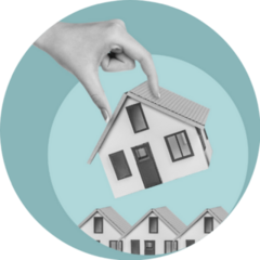 Choosing House In Real Estate Sticker