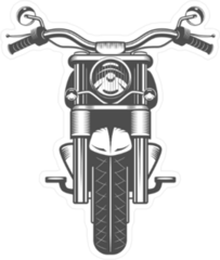 Chopper Motorcycle Front View Sticker
