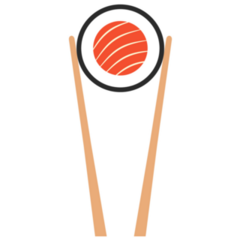 Chopsticks Holding Sushi Sticker